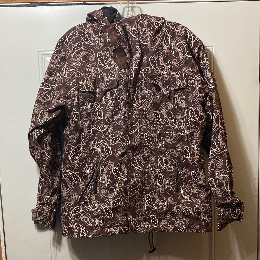 Vans Brown Paisley Hooded Snowboard Packet M